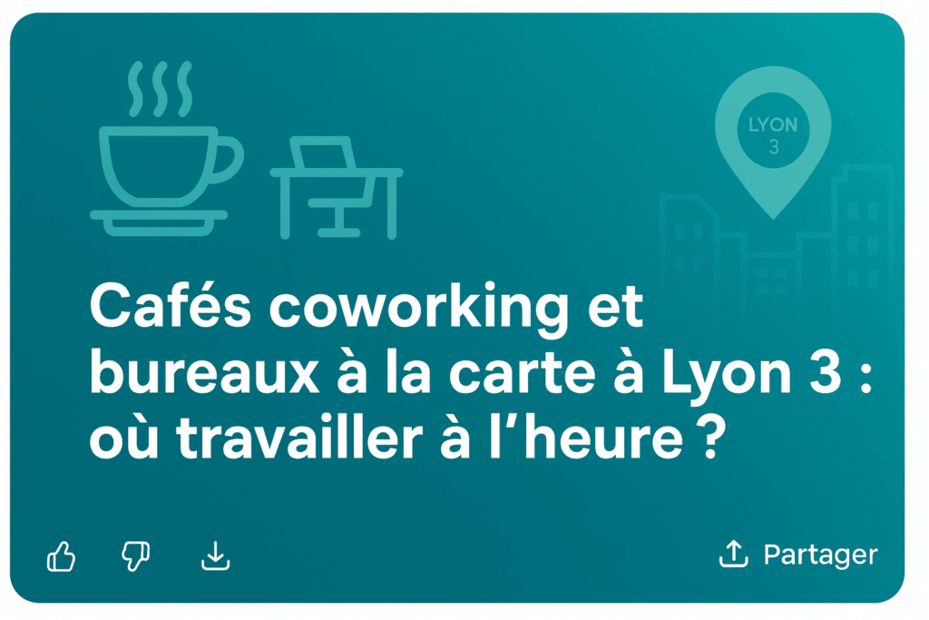 Cafés coworking à Lyon 3 où travailler à l’heure